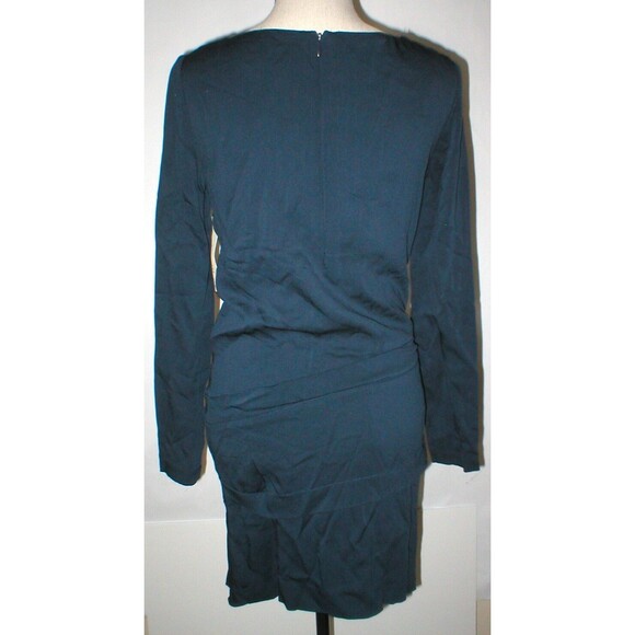New Womens S NWT $310 Designer Dress Artelier Nicole Miller Navy Blue Viscose - Picture 7 of 11
